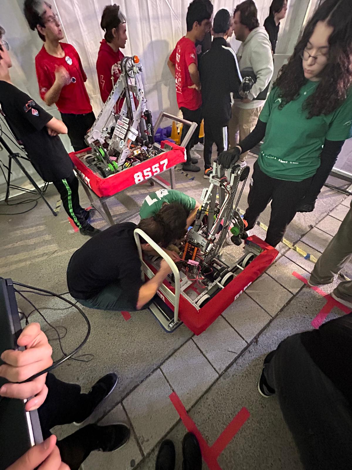 YAL Thunders Team Working on Robot